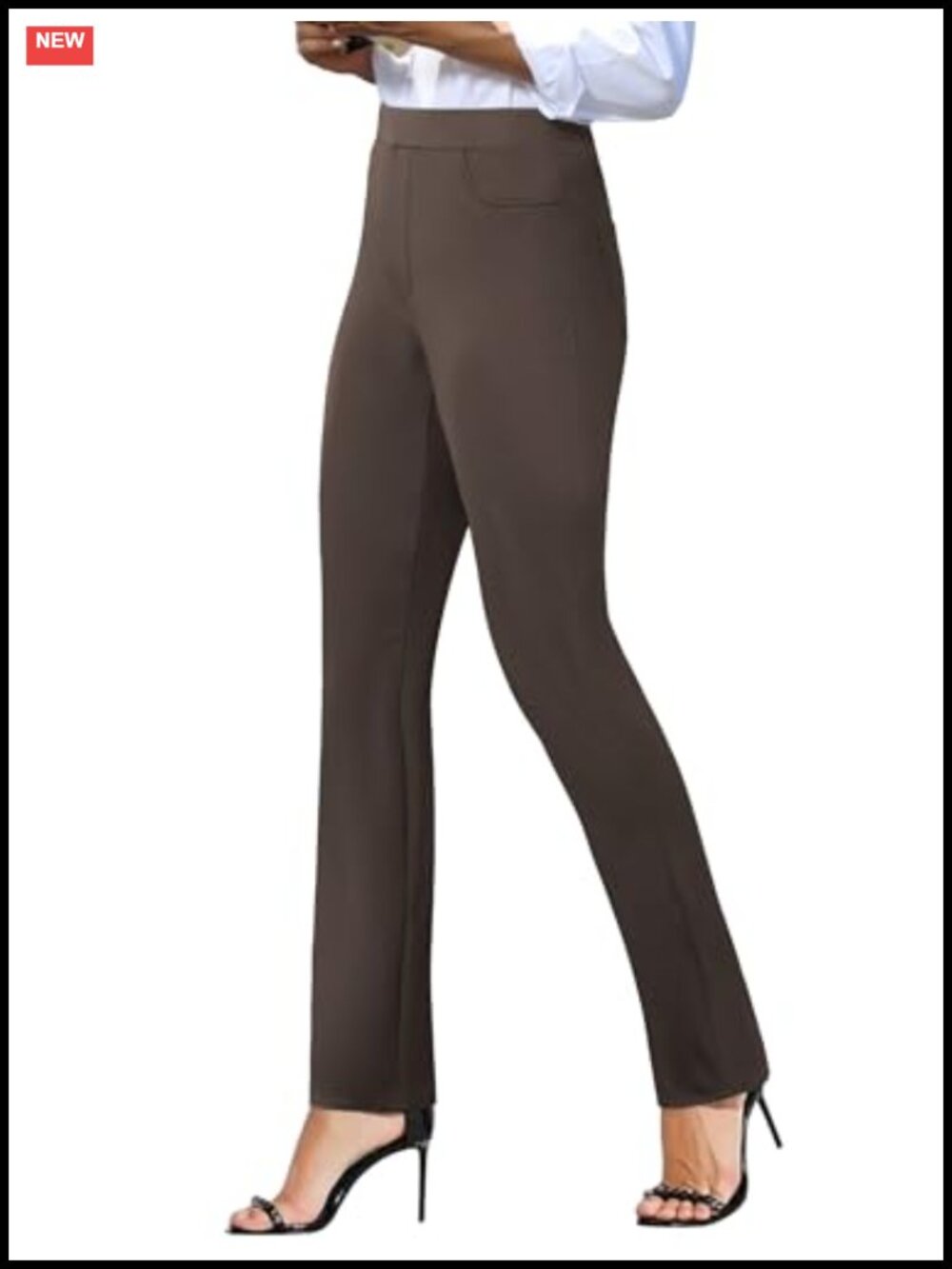 Women's Stretchy Yoga Dress Pants Straight Leg Work Office Slacks